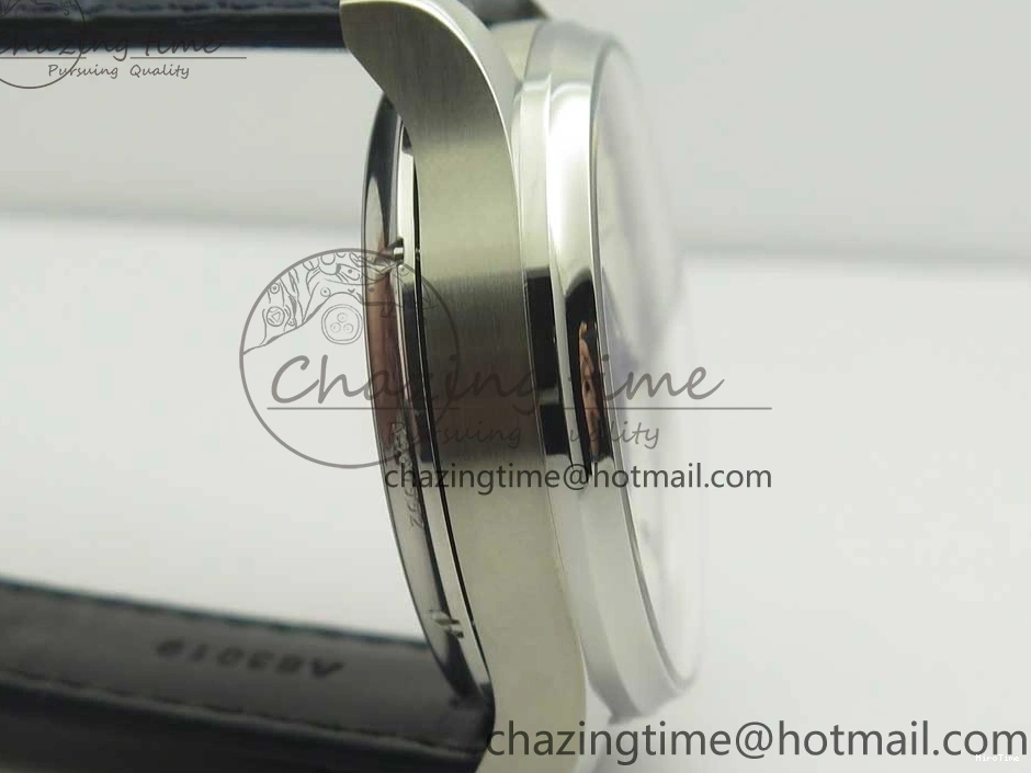 MIROTIME 0111 Cozy Portuguese Tourbillon IW5463 SS ZF Best Edition White Dial Blue Hands on Blue Leather Strap 7172